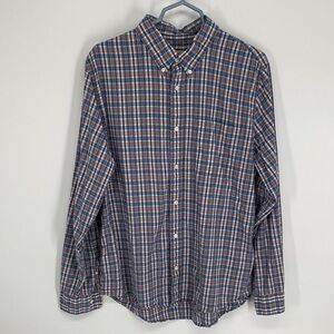 Jack Spade Bleecker Street Blue and White Plaid Button-Down Shirt XL